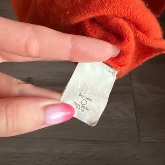 J. Crew Fiery Orange Cashmere Sweater - Picture 7 of 13